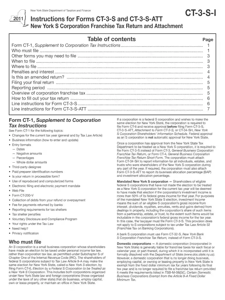 ct 3 instructions 2011 form Preview on Page 1