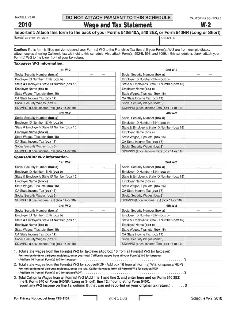 california w2 form pdf Preview on Page 1