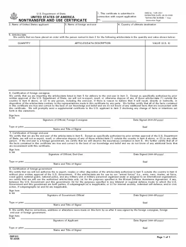 dsp 83 fillable form Preview on Page 1