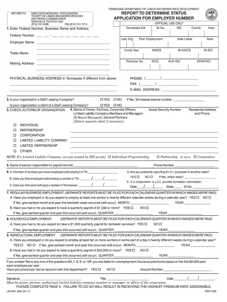 lb 0441 form 2011 Preview on Page 1