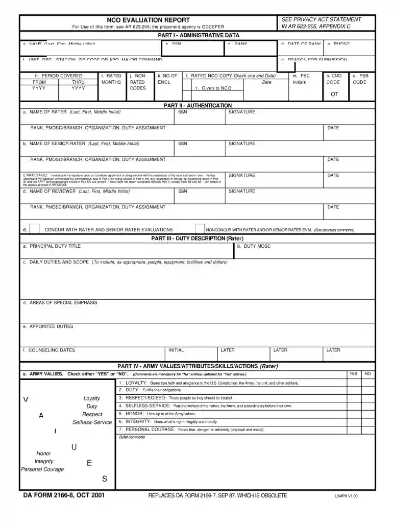 2166 8 pdf 2001 form Preview on Page 1