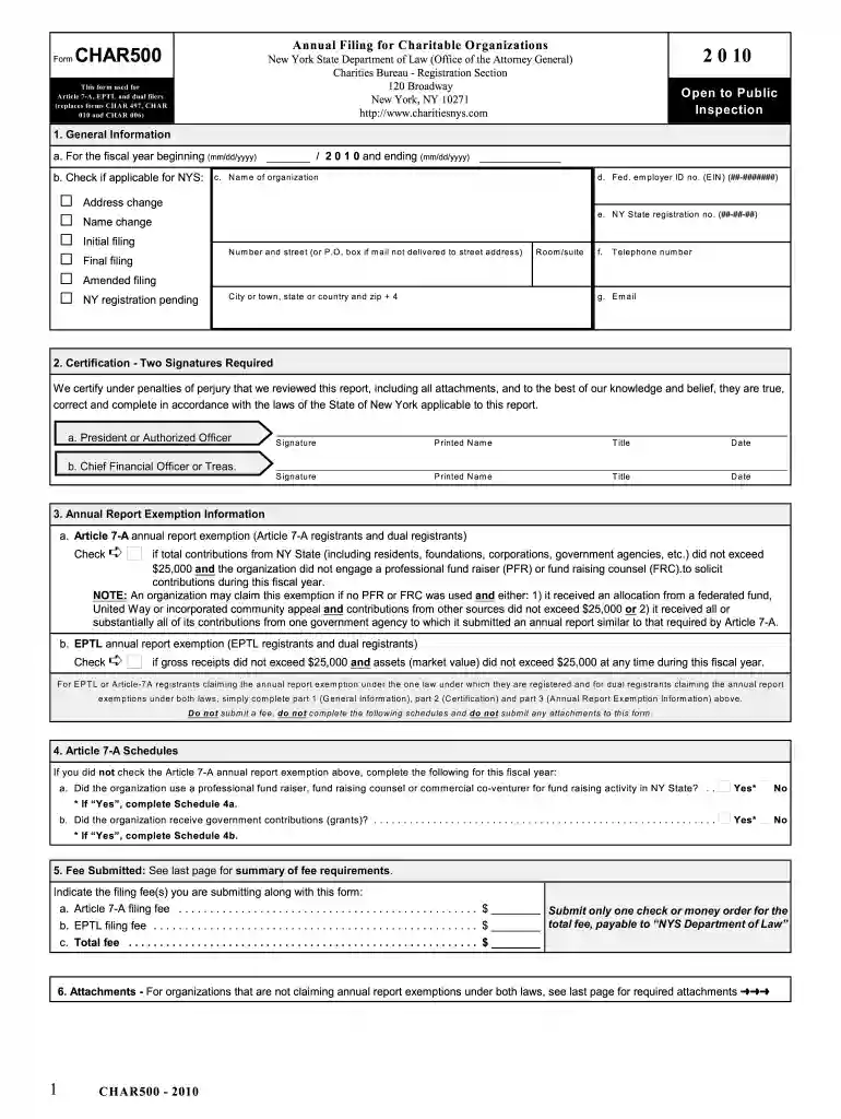 char500 2010 form Preview on Page 1