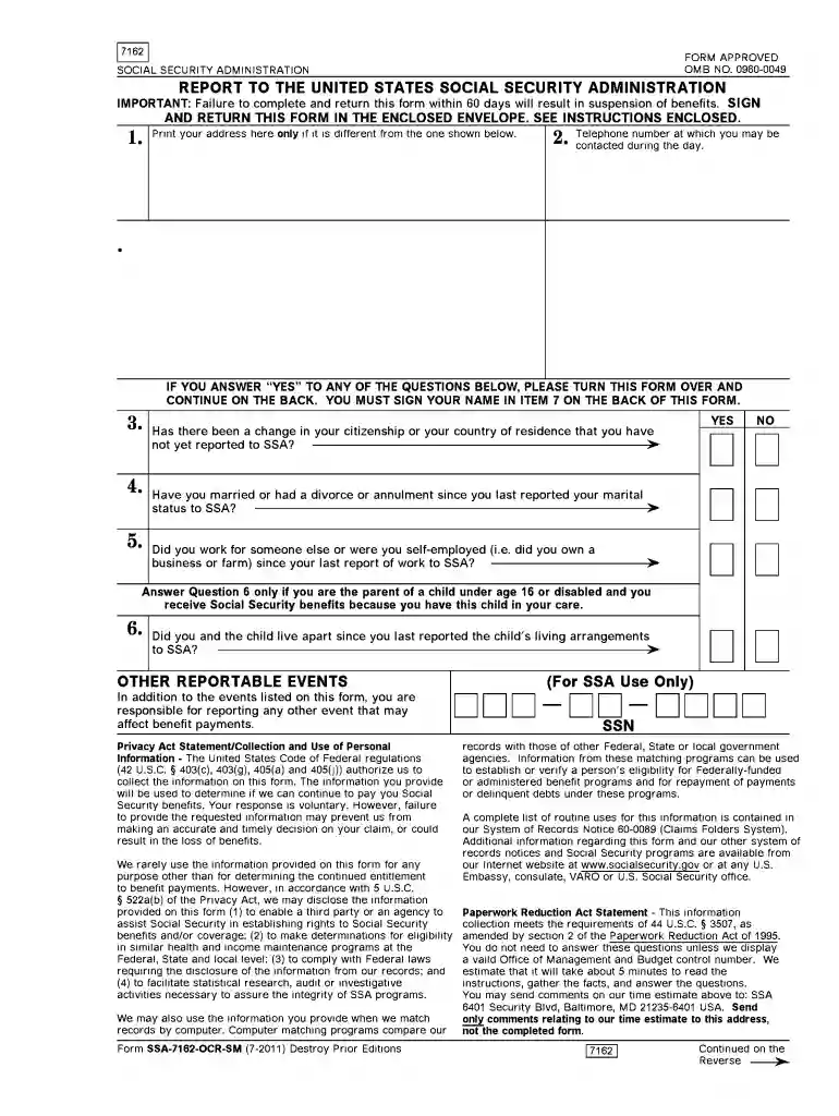 ssa 7162 Preview on Page 1