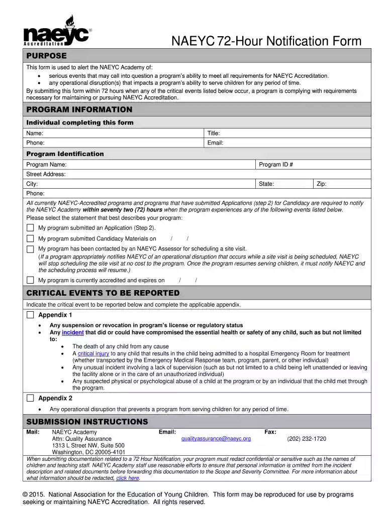 naeyc accreditation checklist Preview on Page 1
