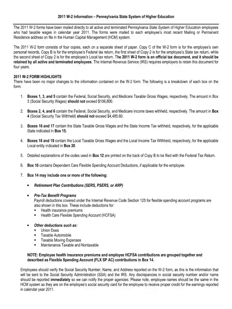 2011 w2 form pdf Preview on Page 1