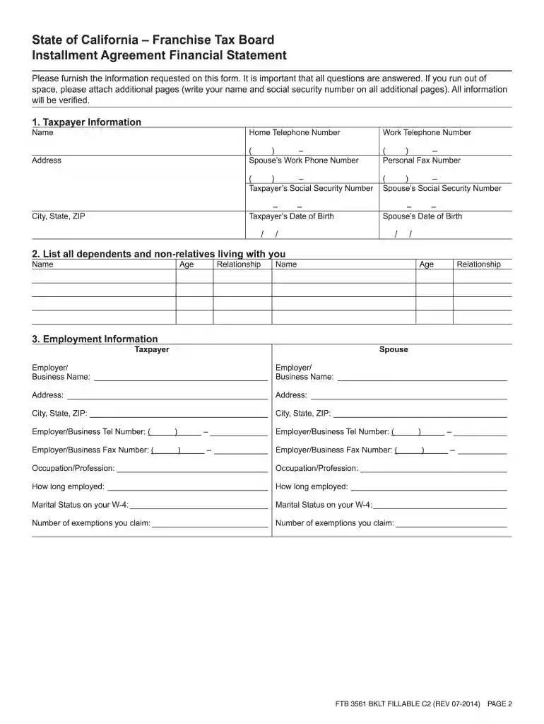 3561 booklet 2005 form Preview on Page 1