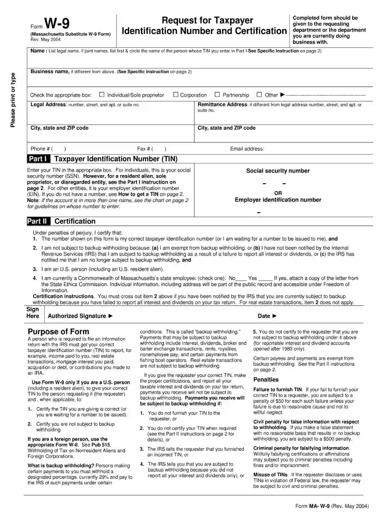 2004 form 9 Preview on Page 1
