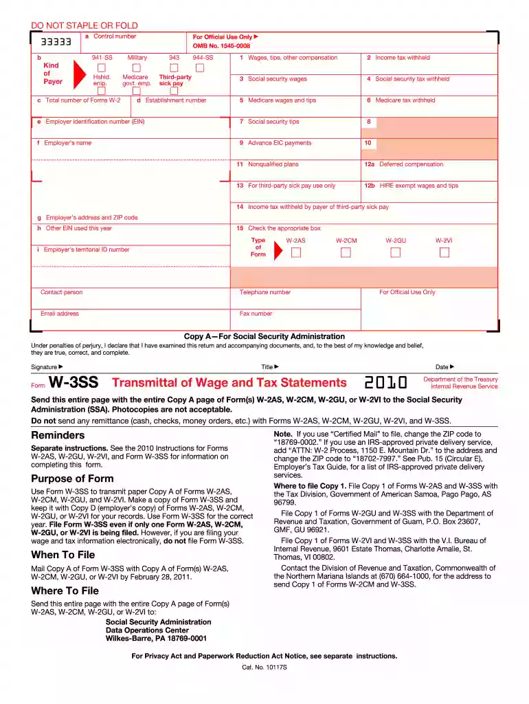 fillable 2020 w 3 form Preview on Page 1