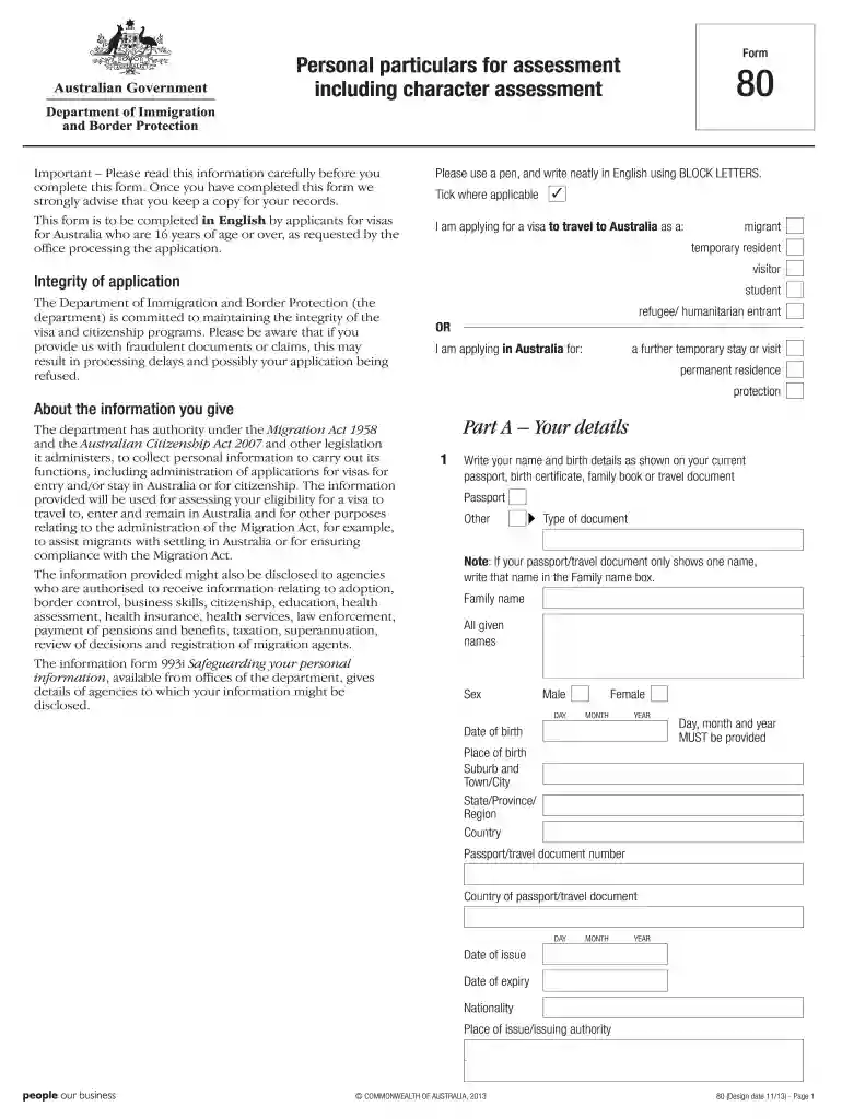 form 80 filled sample Preview on Page 1