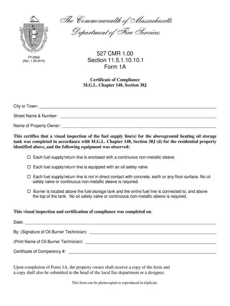 form 1a massachusetts Preview on Page 1