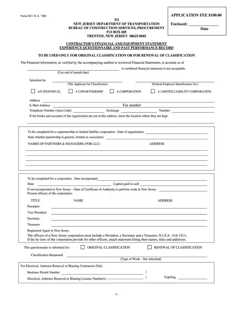 form dc74a 2000 Preview on Page 1