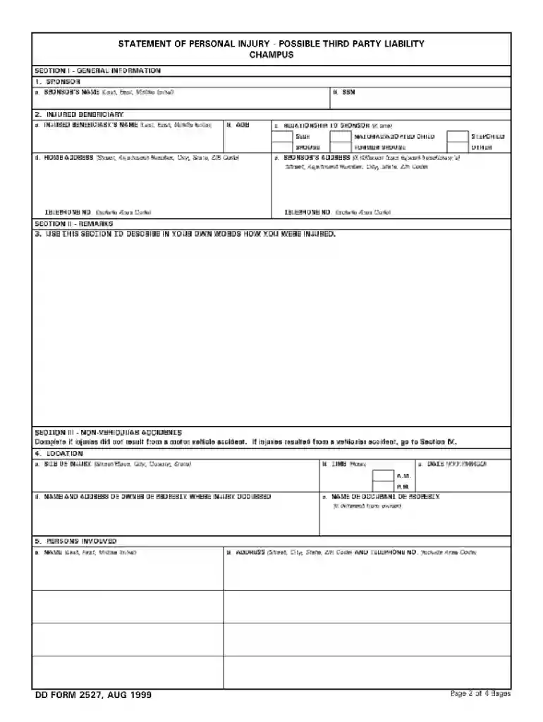 tricare dd form 2527 Preview on Page 1