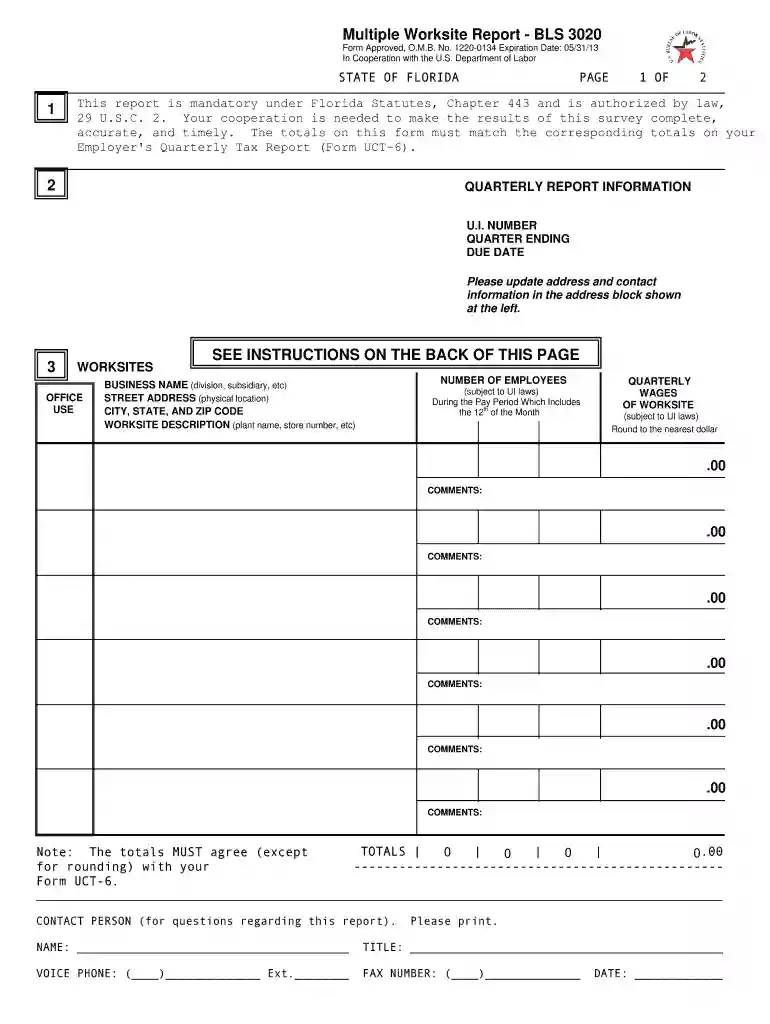 florida 3020 2013 form Preview on Page 1