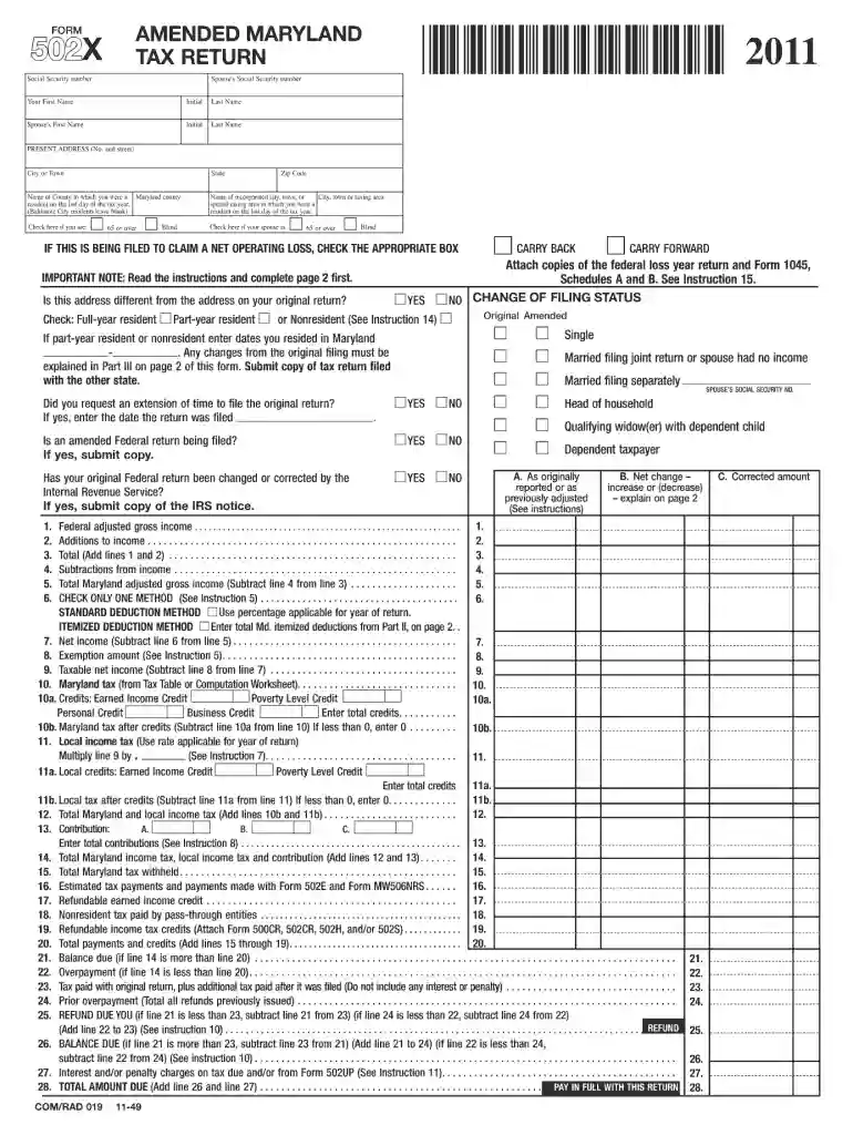 2011 maryland tax Preview on Page 1