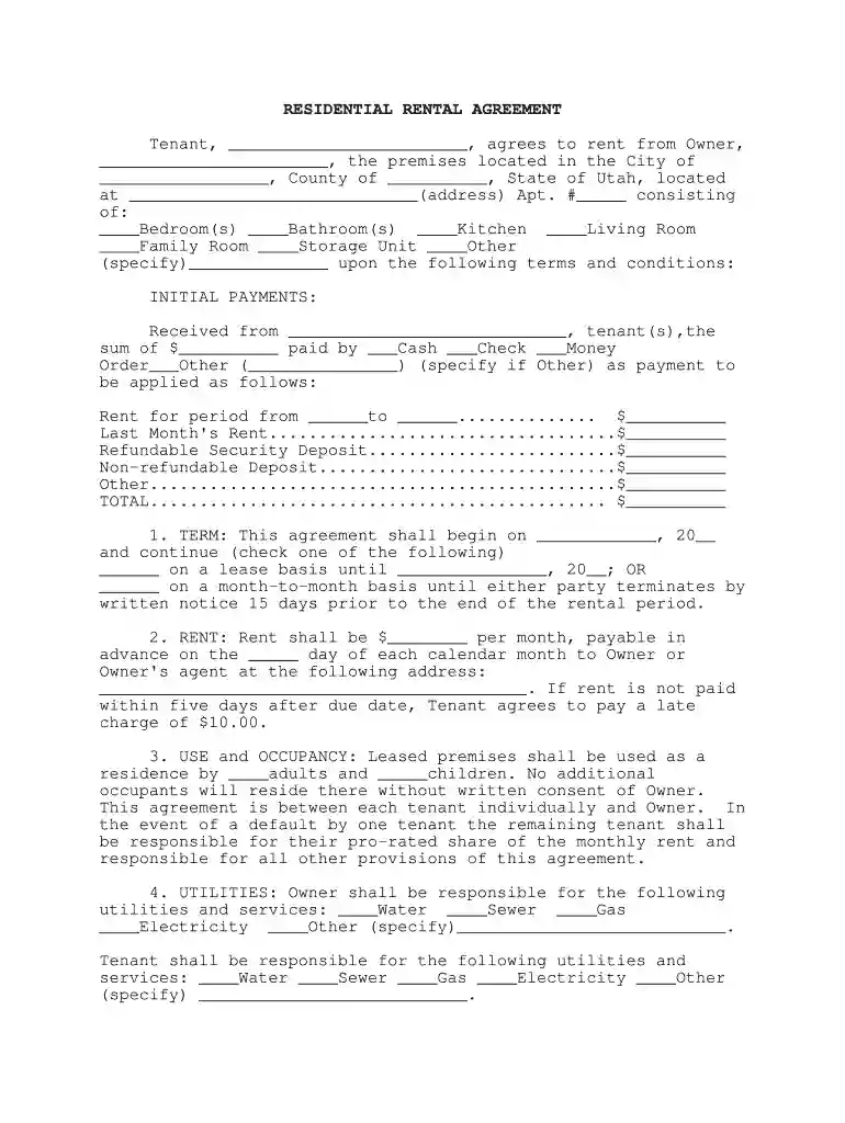 lease agreement template Preview on Page 1