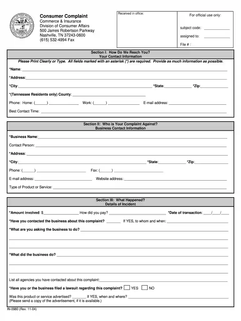 tennessee in 0980 pdf Preview on Page 1