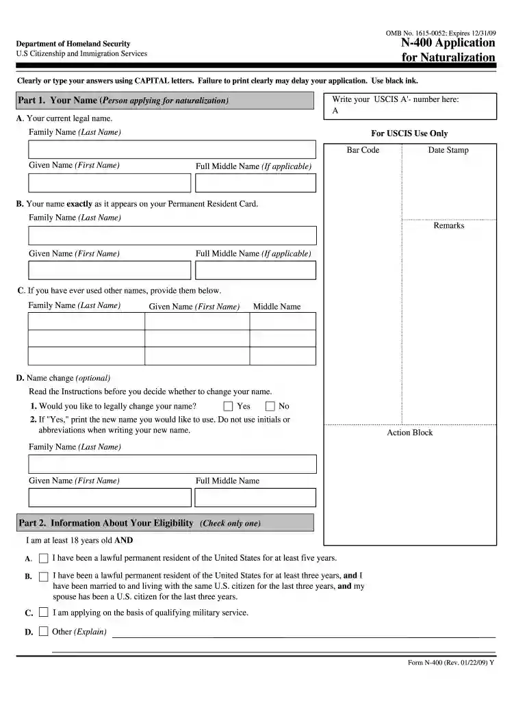 form for citizenship 2009 Preview on Page 1