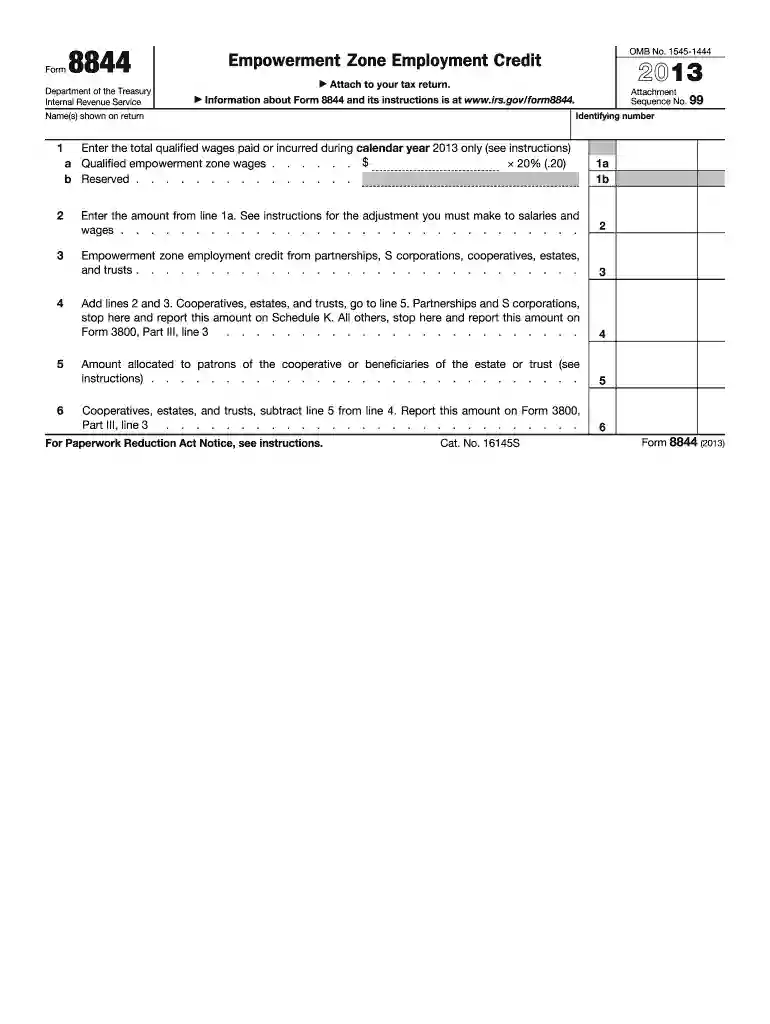 2012 irs form 8844 without instructions 2013 Preview on Page 1
