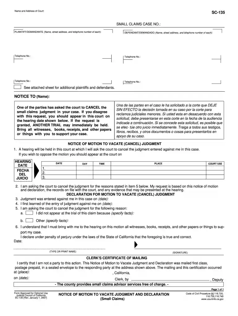form sc 135 Preview on Page 1