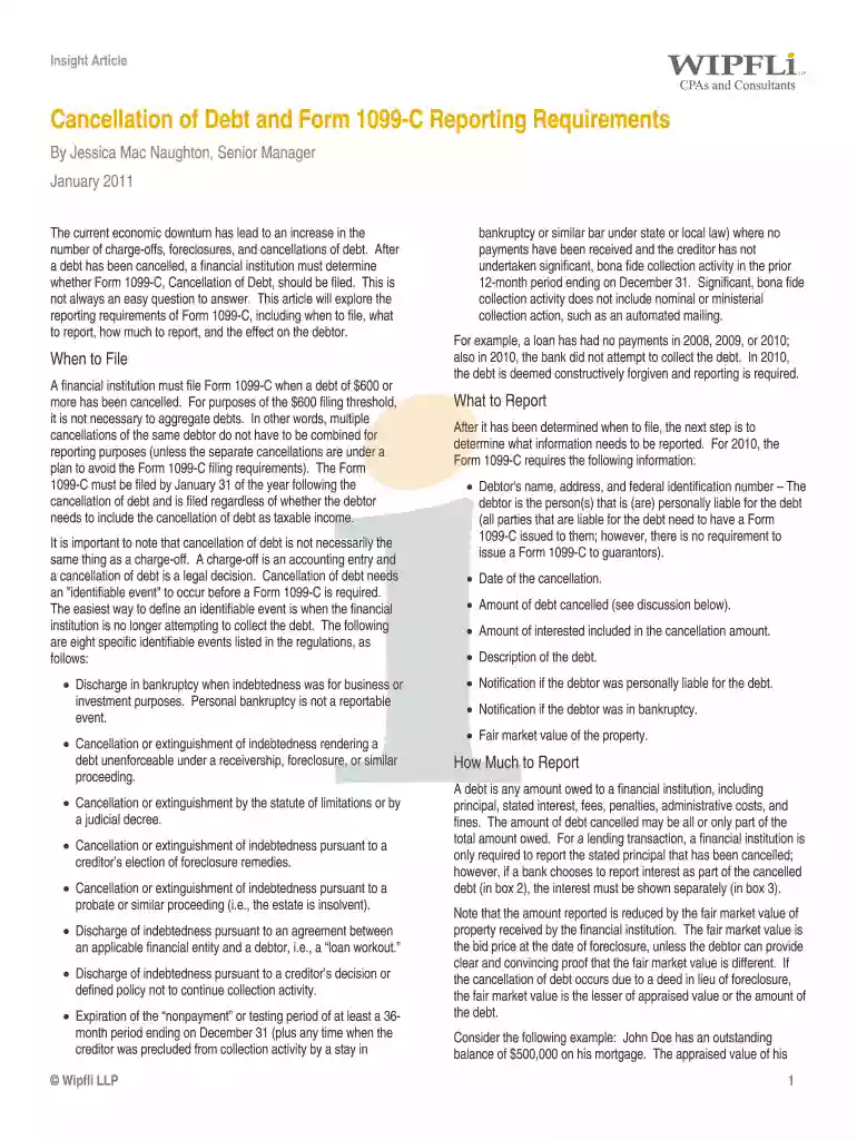can an individual issue a 1099 c to another individual Preview on Page 1