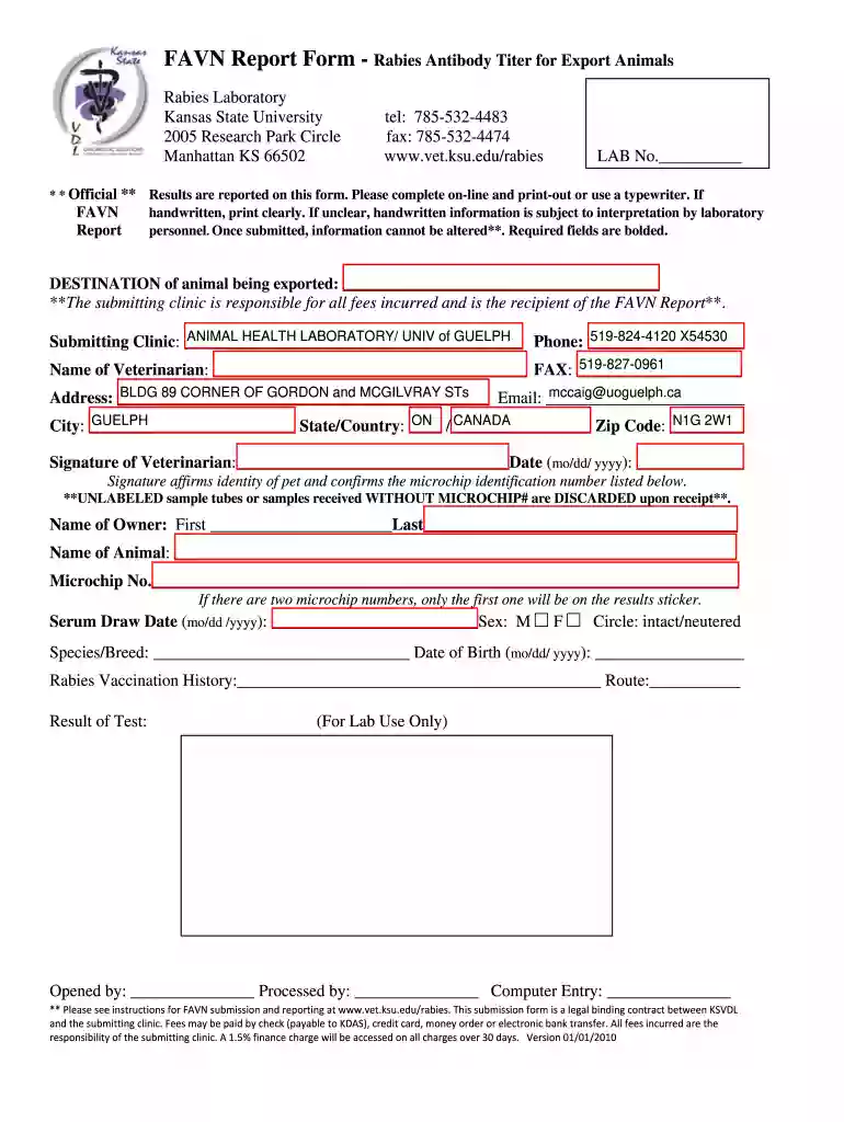 favn report form Preview on Page 1