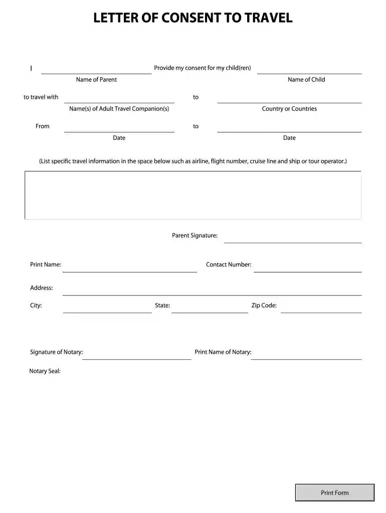 a consent letter form Preview on Page 1