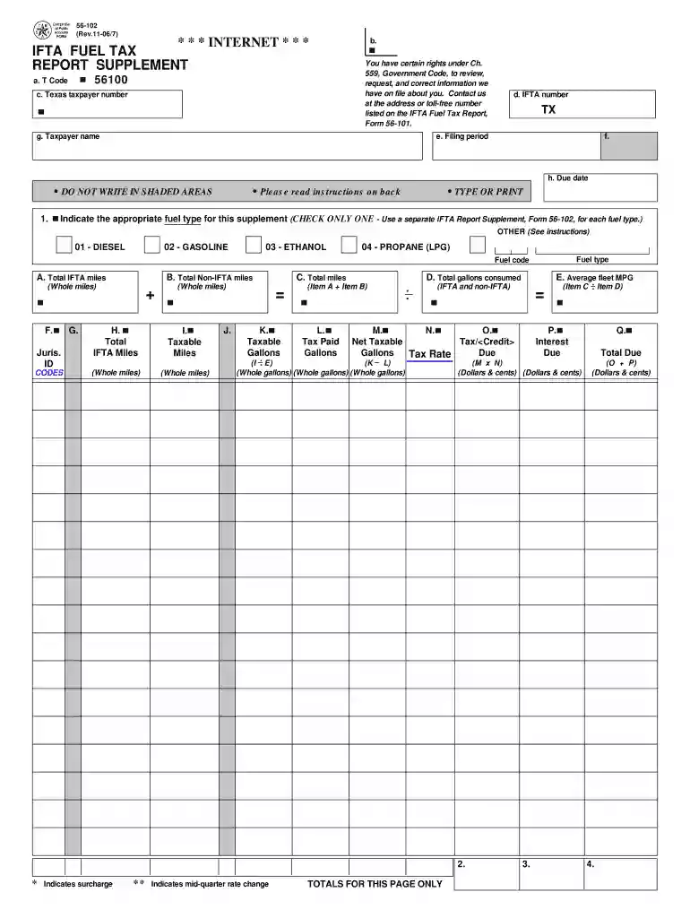 texas ifta forms Preview on Page 1