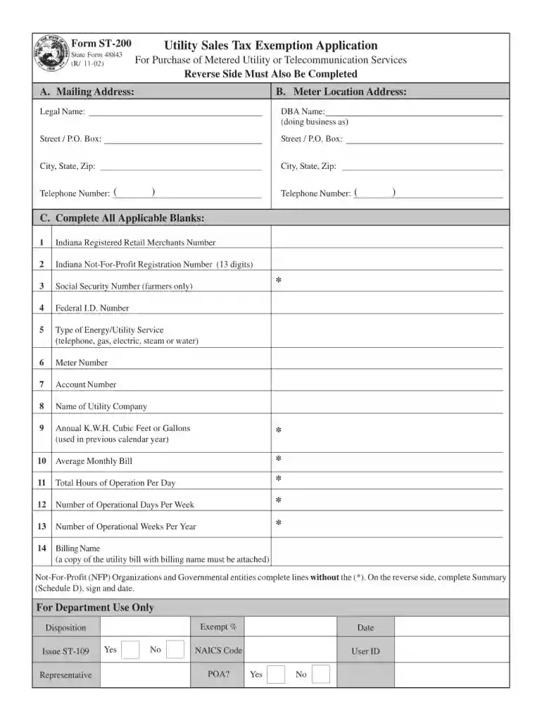 indiana form st 200 2002 Preview on Page 1