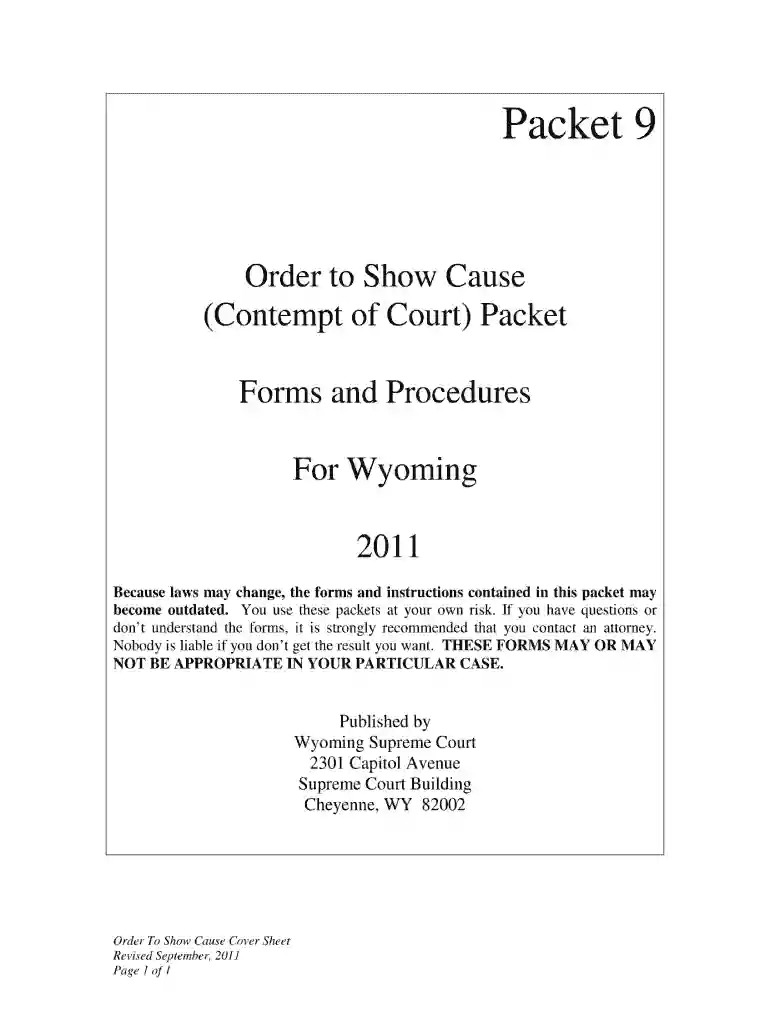 contempt of court order 2011 form Preview on Page 1