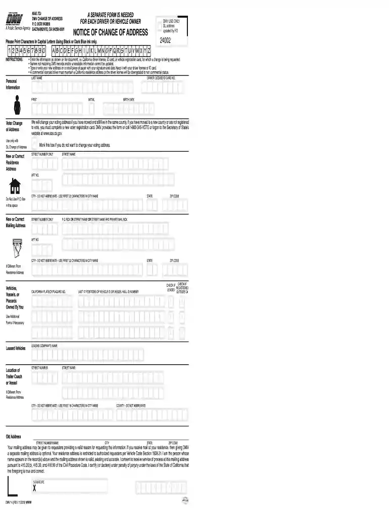 dmv 14 form Preview on Page 1
