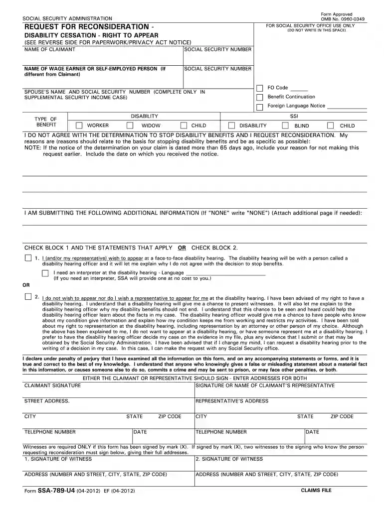 i789 form Preview on Page 1