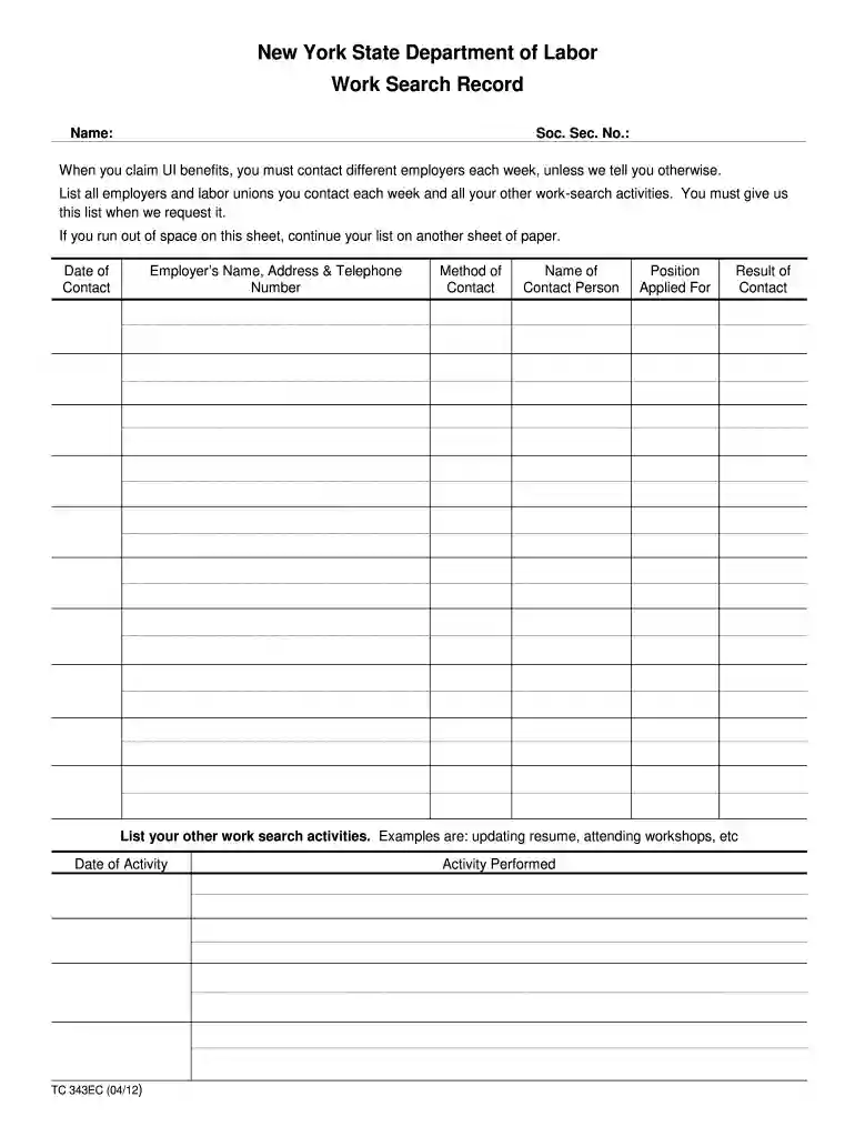 ides work search form Preview on Page 1