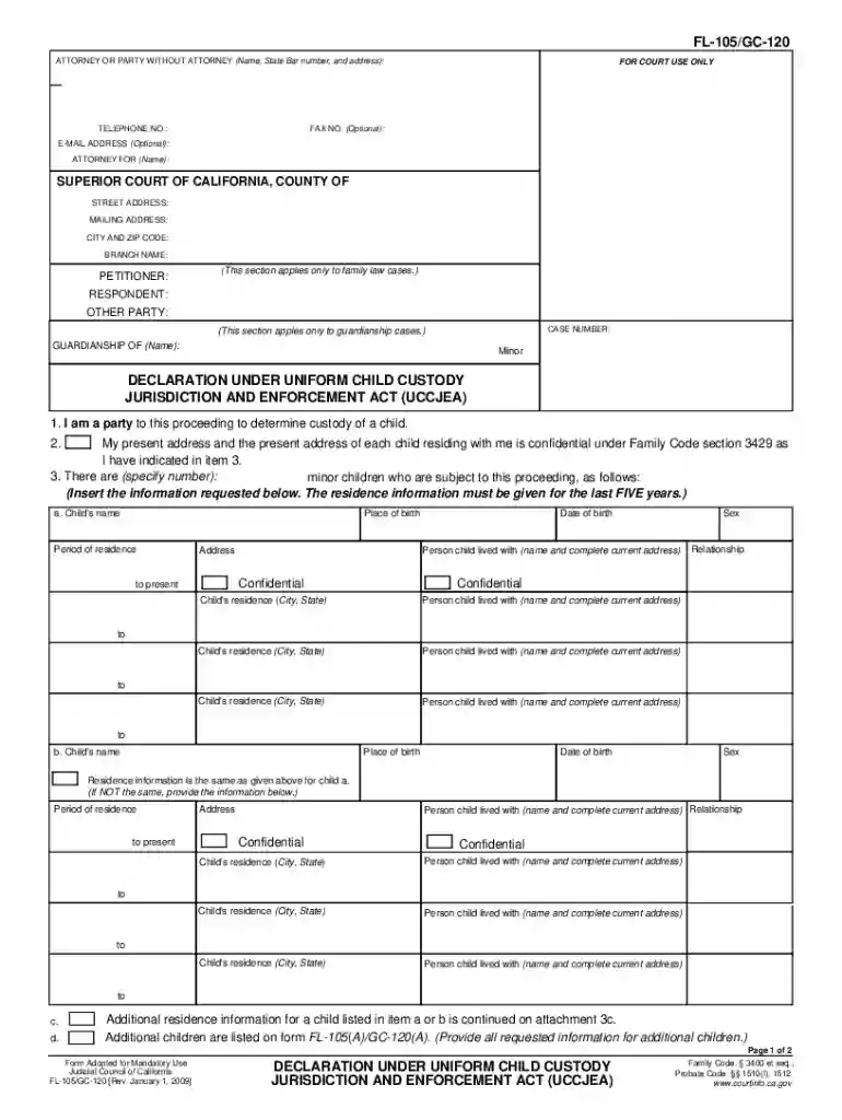 fresno county child custody forms Preview on Page 1