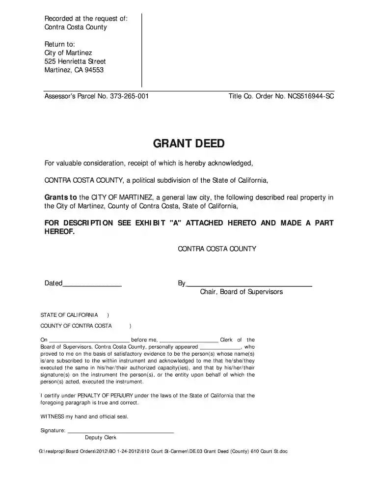 grant deed california Preview on Page 1