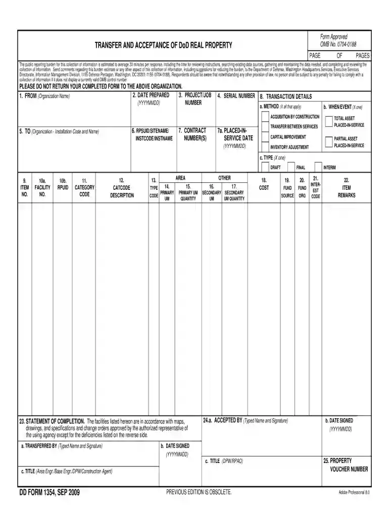 dd1354 Preview on Page 1