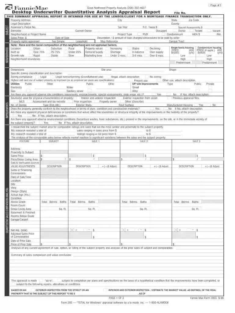 2055 appraisal Preview on Page 1