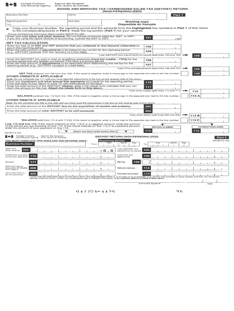 hst netfile ready to file Preview on Page 1