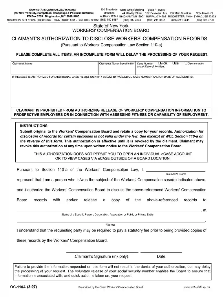 form 110a Preview on Page 1