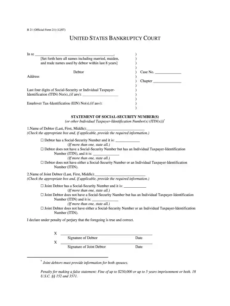 b21 form Preview on Page 1