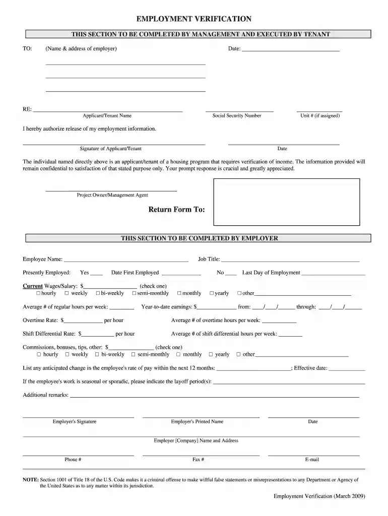 employment verification form attachment i 3 Preview on Page 1