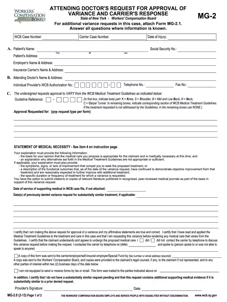 form mg2 Preview on Page 1