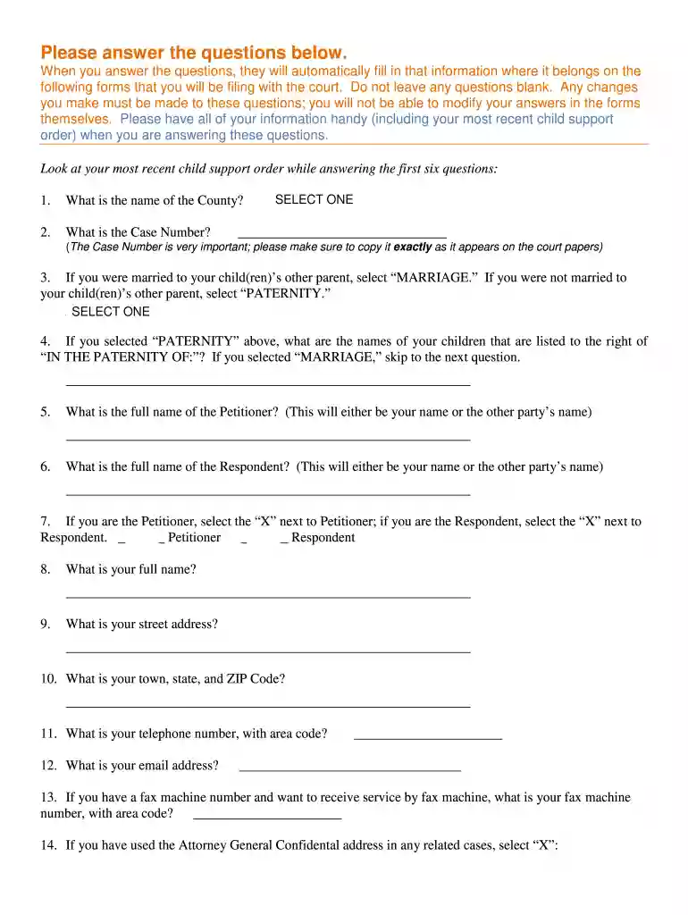 indiana divorce papers pdf Preview on Page 1