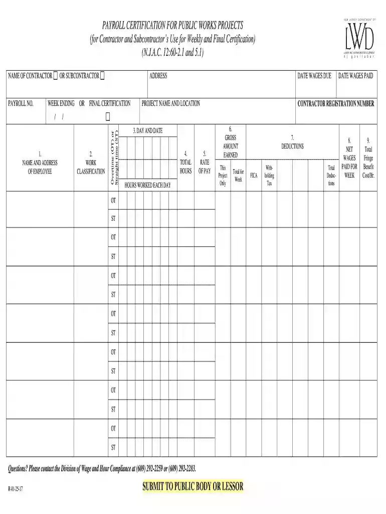 new jersey certified payroll Preview on Page 1