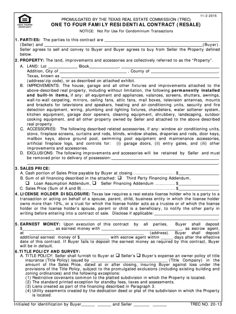 what is the difference between a trec approved form and a trec promulgated form Preview on Page 1