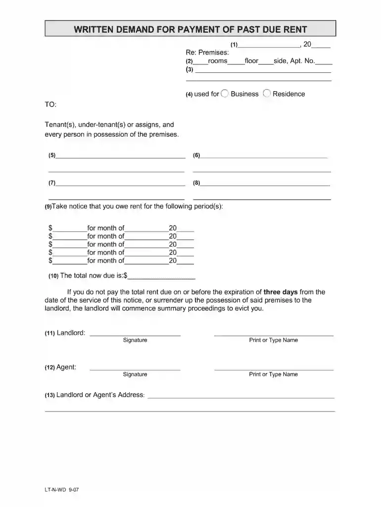 demand for rental payment Preview on Page 1