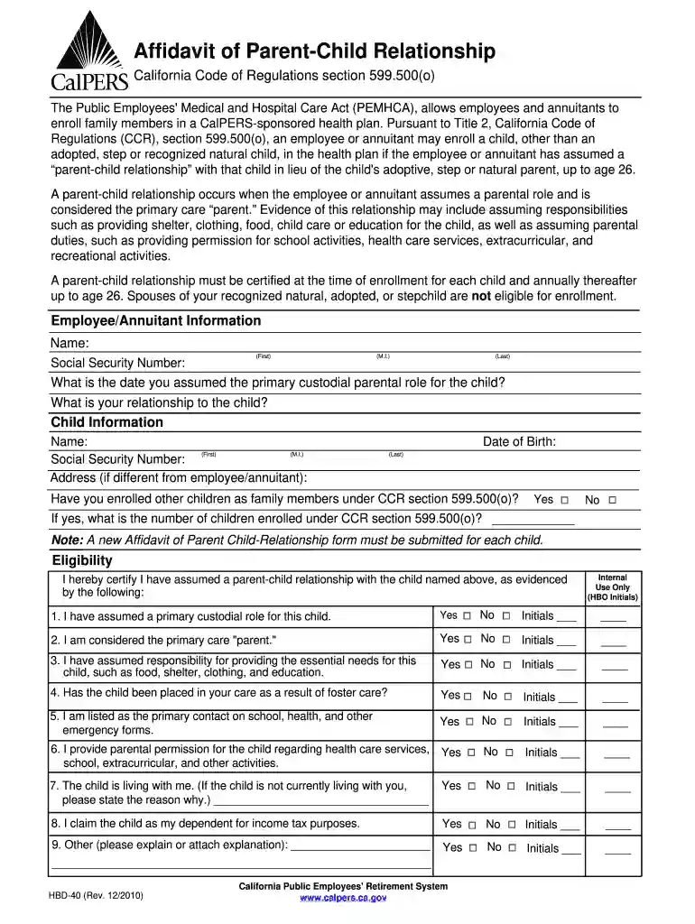 hbd 40 2010 form Preview on Page 1