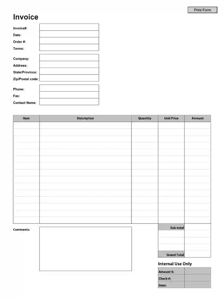 sample invoice template Preview on Page 1