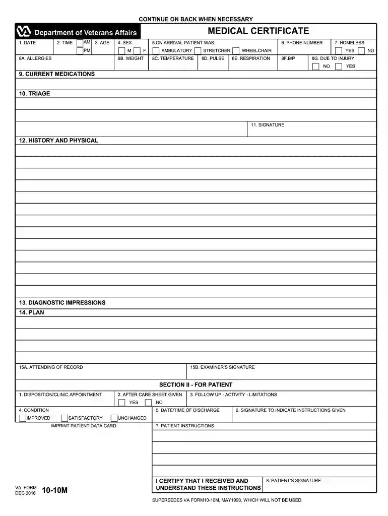 va dot physical form Preview on Page 1