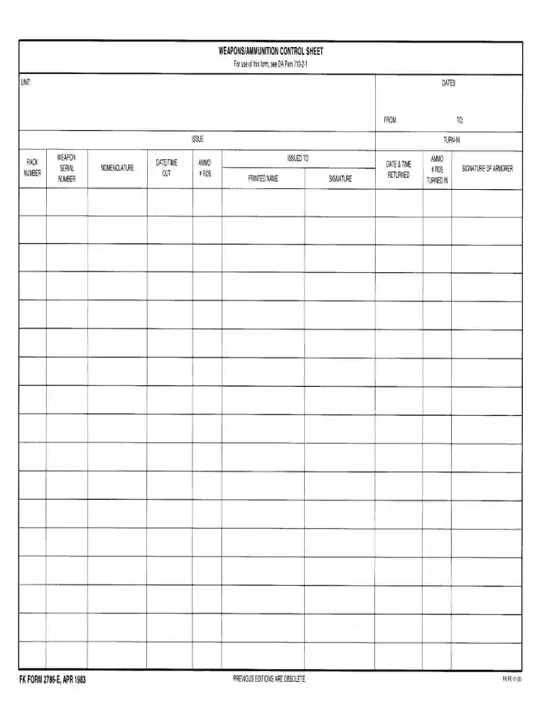 da form 2786 Preview on Page 1