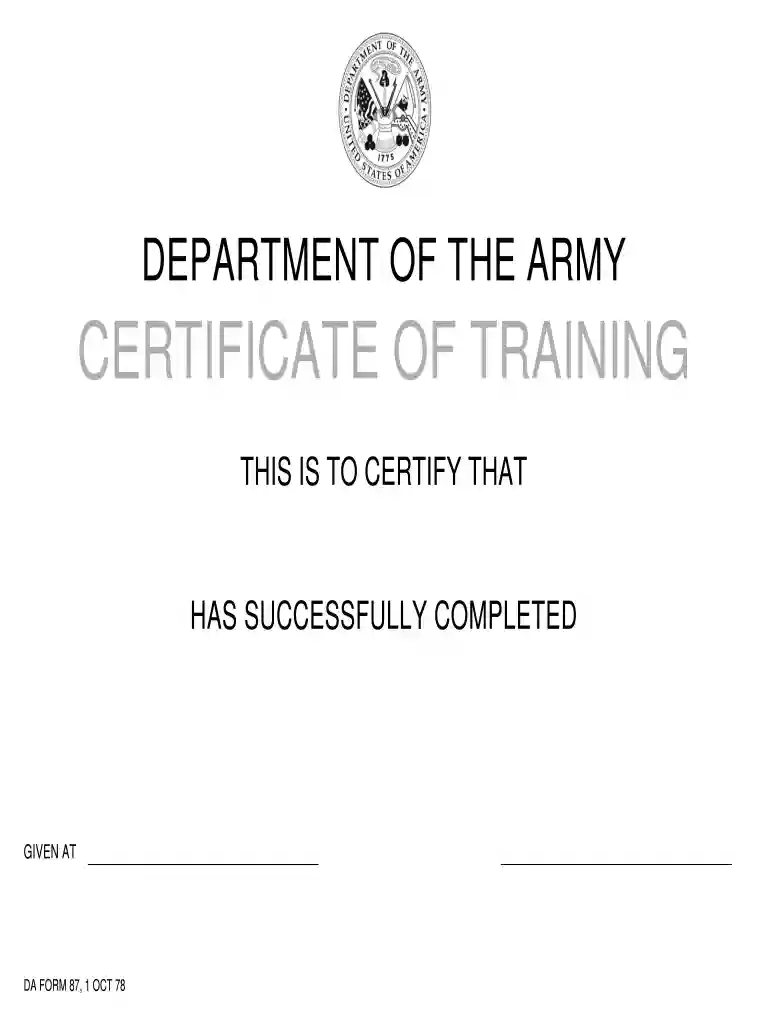 da form 87 Preview on Page 1
